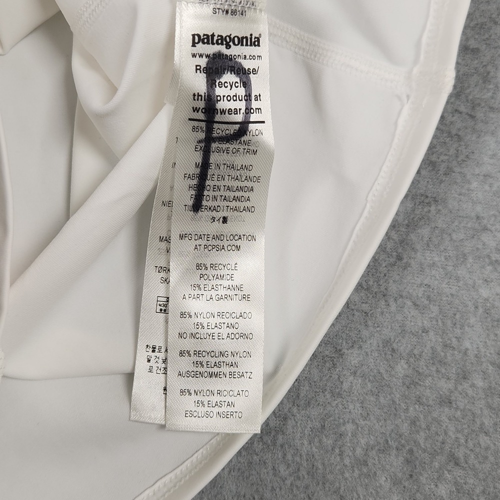 Patagonia Rashguard XS White Ro Top Logo 40+ UPF Sun Protection Athletic - Picture 5 of 16